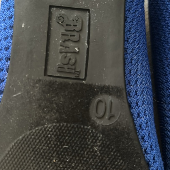 Size 10 blue Knitted ballerina flats - Picture 2 of 4